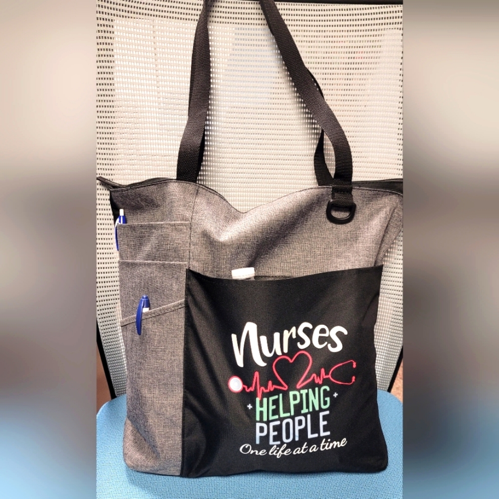 Tote bag Nurses screen print EUC